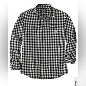 Carhartt Loose-Fit Heavyweight Flannel Plaid Long-Sleeve Button-Down Shirt XL